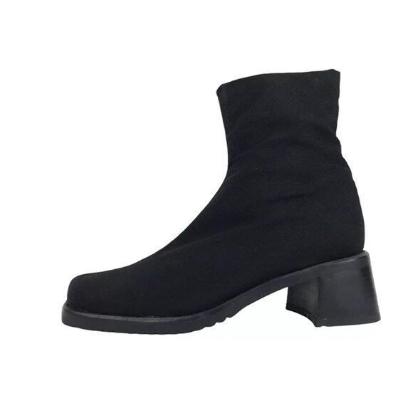 Mezlan Womens Black Round Toe Stretch‎ Pull On Ankle Platform Boots Size US 9 M - Picture 2 of 9